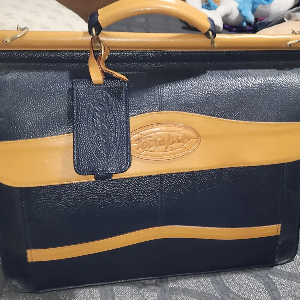 VINTAGE TERRAPIN Large Briefcase with Shoulder strap 17
